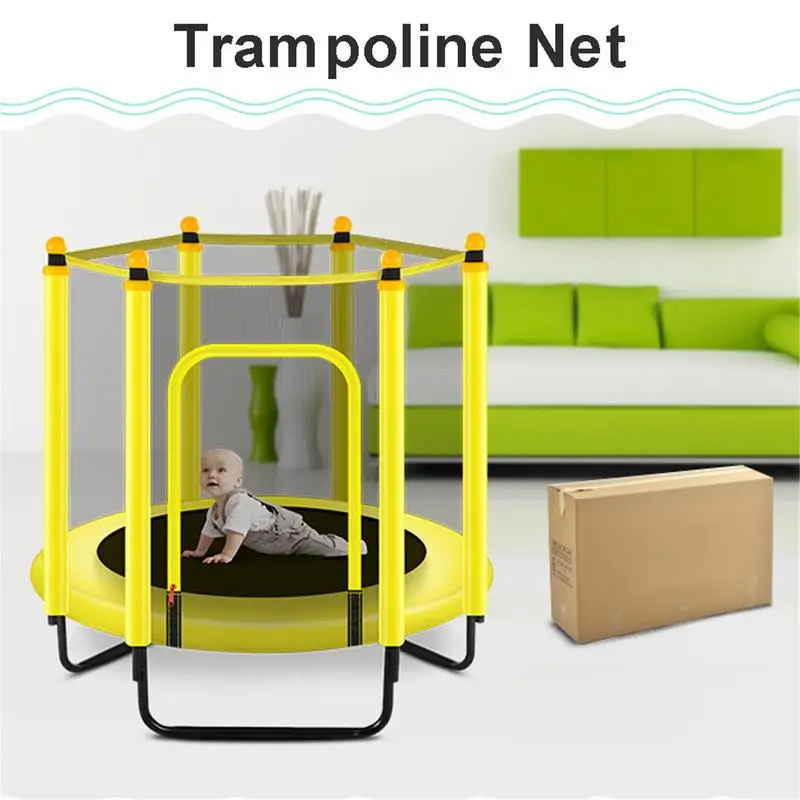 Trampoline Safety Net UV-Resistant Garden Trampoline Replacement Net For 1.2M/1.4M/1.5M 6 Poles Trampolines (Only Protective Net