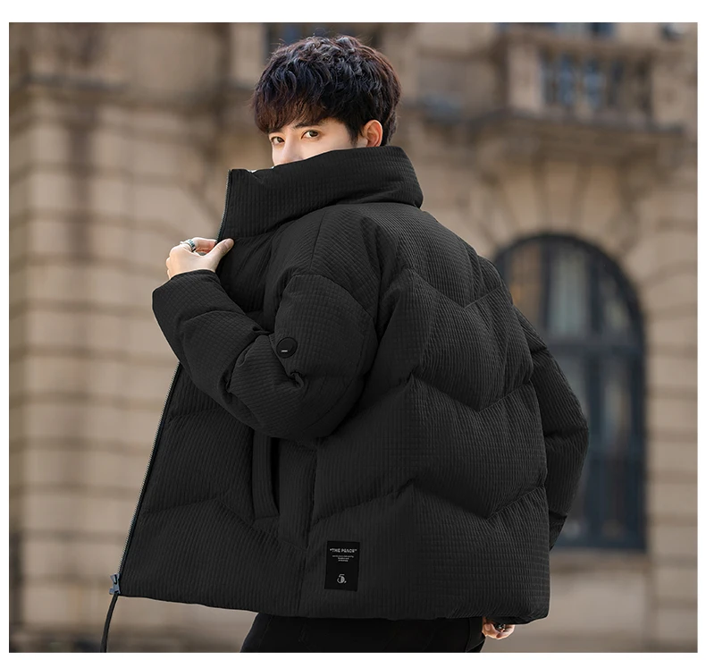 

Мужская легкая утепленная пуховая куртка из хлопка для молодежи, зимняя теплая верхняя одежда, модный бренд 2024, трендовое пальто