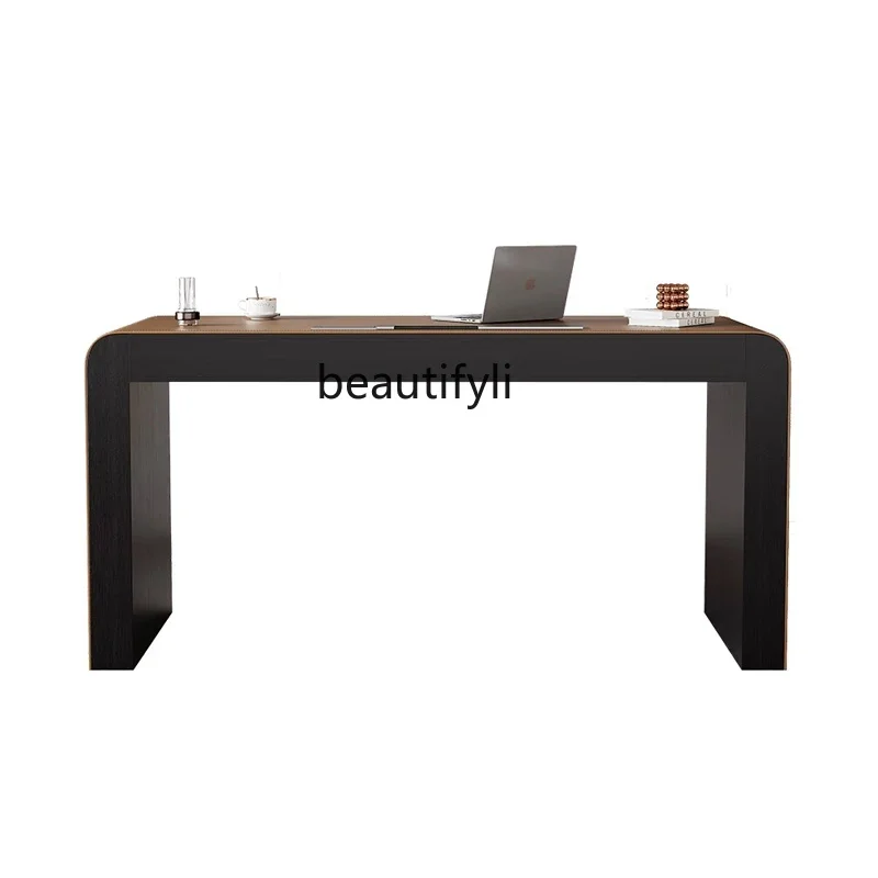 

xxqLight Luxury Minimalist Saddle Leather Home Desk Computer Desk Modern Simple Desk