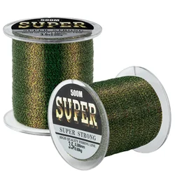 500m Invisible Speckle Fishing Line Carp Coarse Fishing Line Nylon Monofilament Super Strong Spotted Line Sea Fishing Line Pesca
