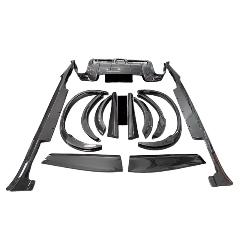 OEM style dry carbon fiber front lip side skirt rear diffuser wheel arch body kit for  Purosangue