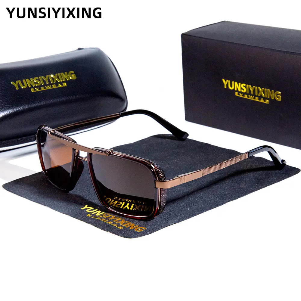 Classic Polarized Sunglasses for Men Durable Metal Inner Frame and Plastic Metal Full Frame Sun Glass Women Driving and Fishing