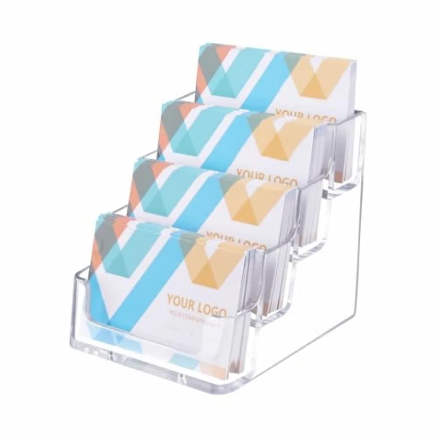 

Pcs Desktop Clear Bussiness Card Holder, Plastic Card Display Stand, 4 Tier Acrylic Card Holder for Office