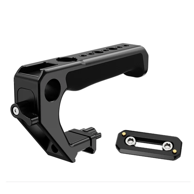 

Top Handle For Camera Cage Rig G Rip With Clamp Rail Cold Shoes 1/4" 3/8" Threads