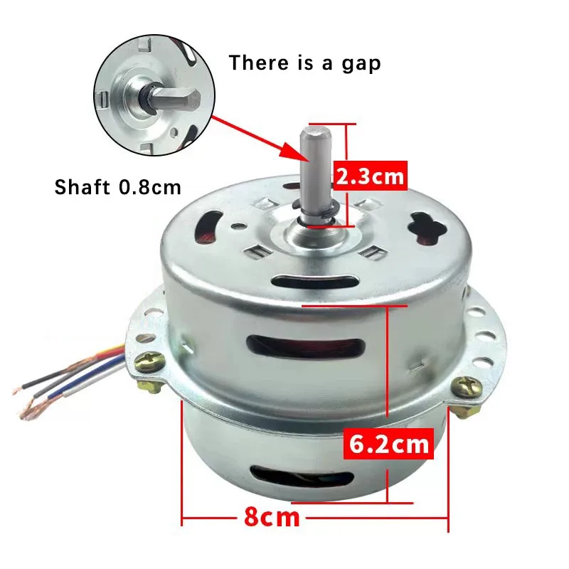 80W Tower Fan Air Conditioning Fan 6-Wire Air Cooler Motor Fan Accessories Motor Smooth