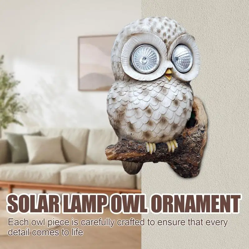 Solar Owls For Outdoors Solar Garden Statues LED Illumination Solar-Powered Owl Garden Statues Garden Stake Light Solar Animal