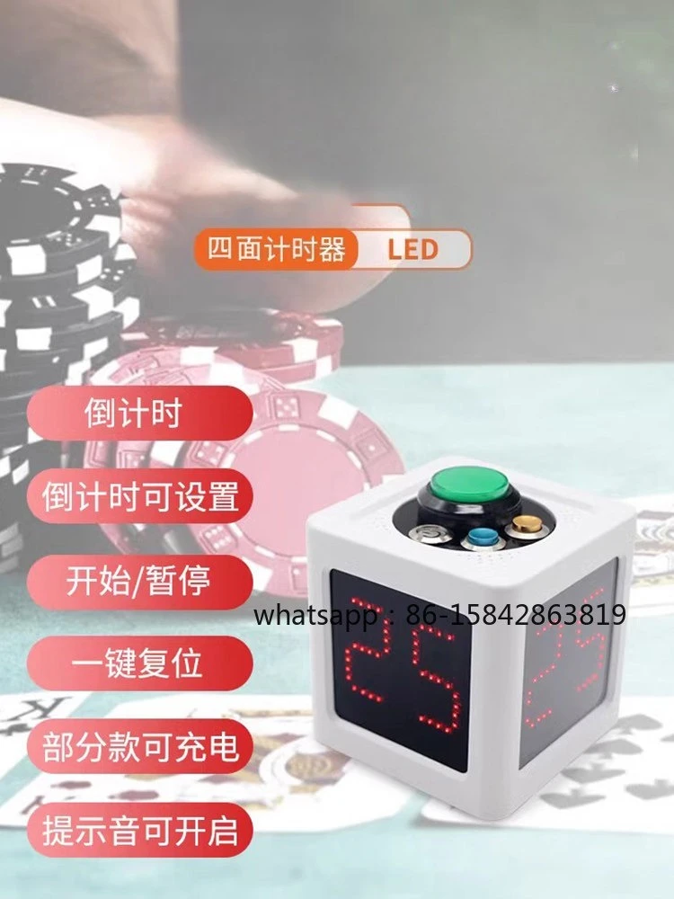 Timer LED Texas Tournament Poker Clock Chess Clock Mahjong Electronic Countdown