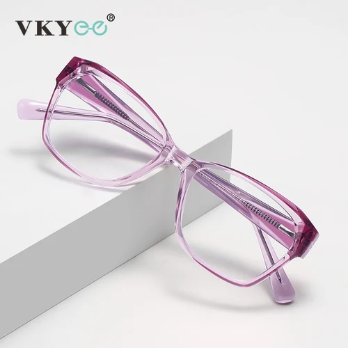 Imagen 1 del producto VICKY, nueva moda, diseño geométrico personalizado de marco grande, gafas de lectura antiluz azul para mujer, prescripción personalizable