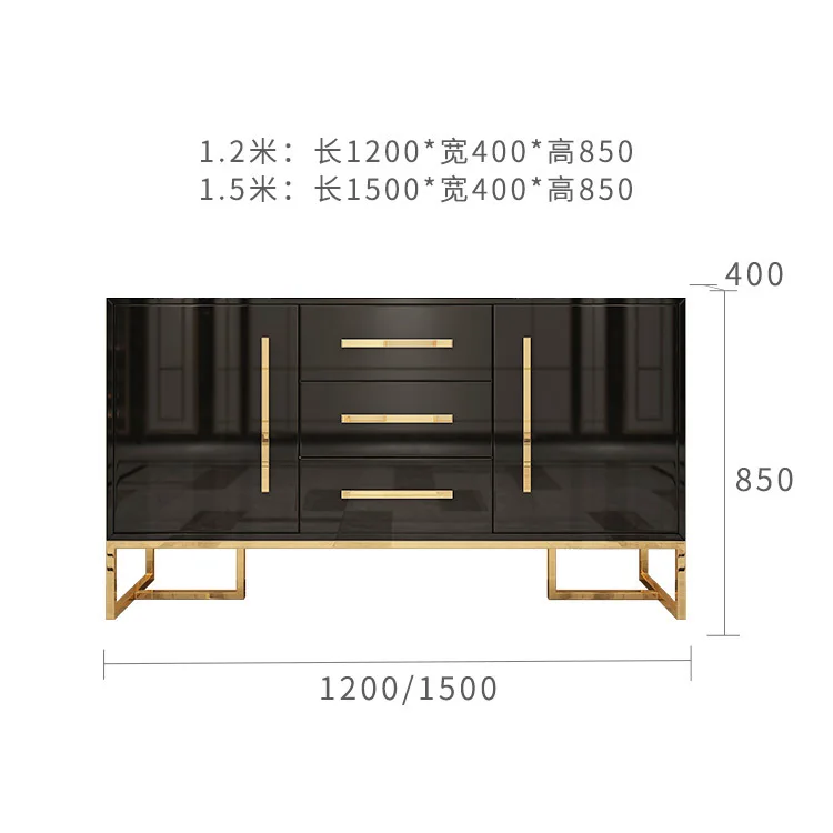 Light luxury dining side cabinet Modern simple entry porch Living room storage tea cabinet Nordic decorative  Din