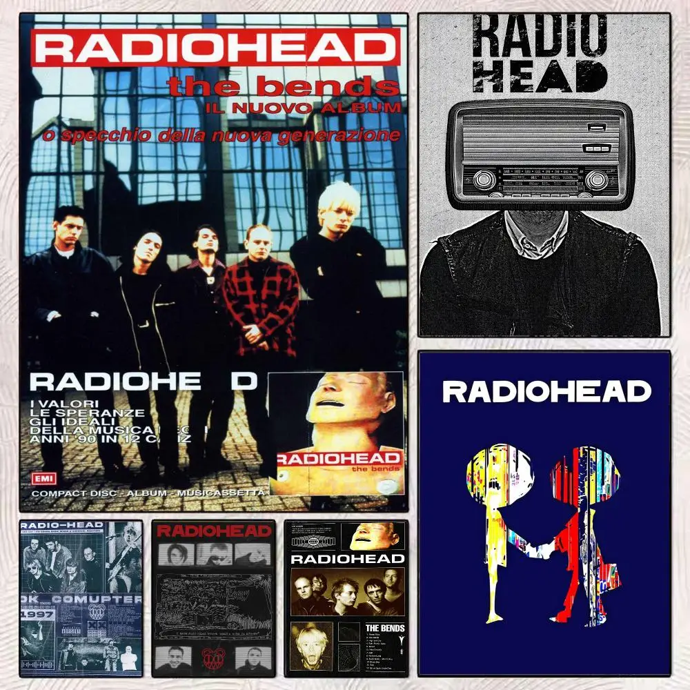 Rock Band R-Radiohead Poster Modern Minimalist Wall Art Prints Poster Home Decor Interior Bedroom Living Room