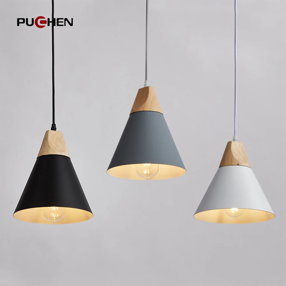 Puchen moderno led nordic minimalista lustre de ferro interior pendurado iluminação sala estar luminária base industrial pendurado luz