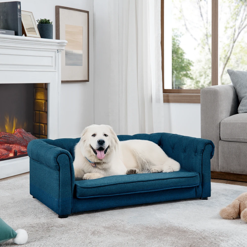 

Elegant Rectangle Pet Bed for Medium and Large Dogs Durable Elevated Bed Comfortable Dog Couch Modern and Stylish Dog Sofa