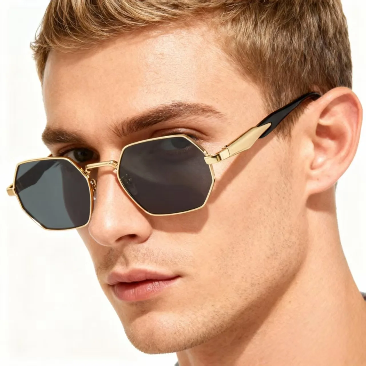 Retro-Sonnenbrille im Diamant-Design - Neuer Stil, Hochwertig, UV-Schutz für Autofahrer Sonnenbrille2419