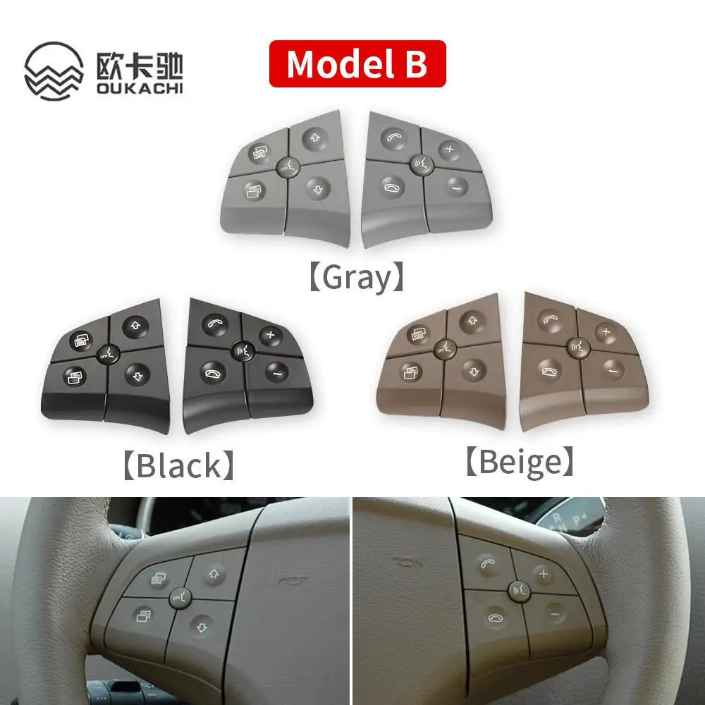 Car Multi-function Steering Wheel Buttons Kit Phone Control Keys For Mercedes W164 W245 W251 Benz W164 ML GL B R Class