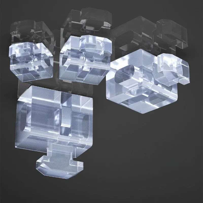 

20/30/40/45Type Standard/Industrial Aluminum Profile Accessories Transparent Particles Plastic Block Furniture Spacer Block Set