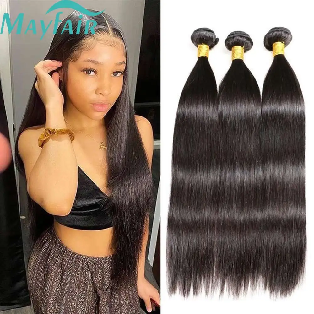 

Bone Straight Human Hair Bundles 12A Brazilian Raw Hair Bundles Weave Unprocessed Virgin Human Hair Extensions for Black Women