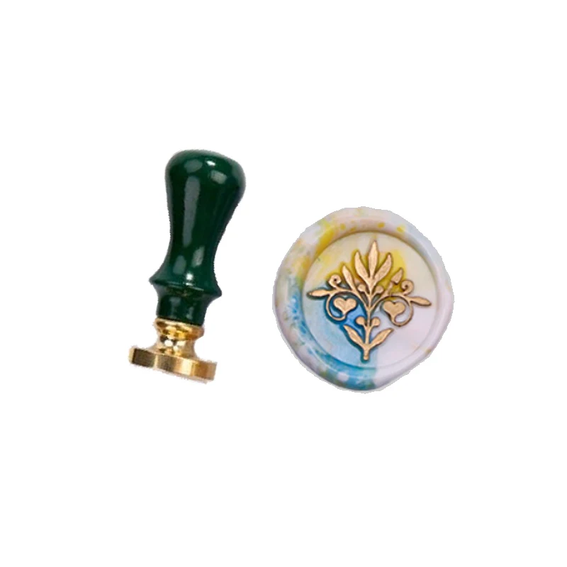

Natural Love tree Wax Stamp Exquisite mini Dark Green handle,DIY Ancient Seal Retro Stamp,Personalized Wax Seal High Quality