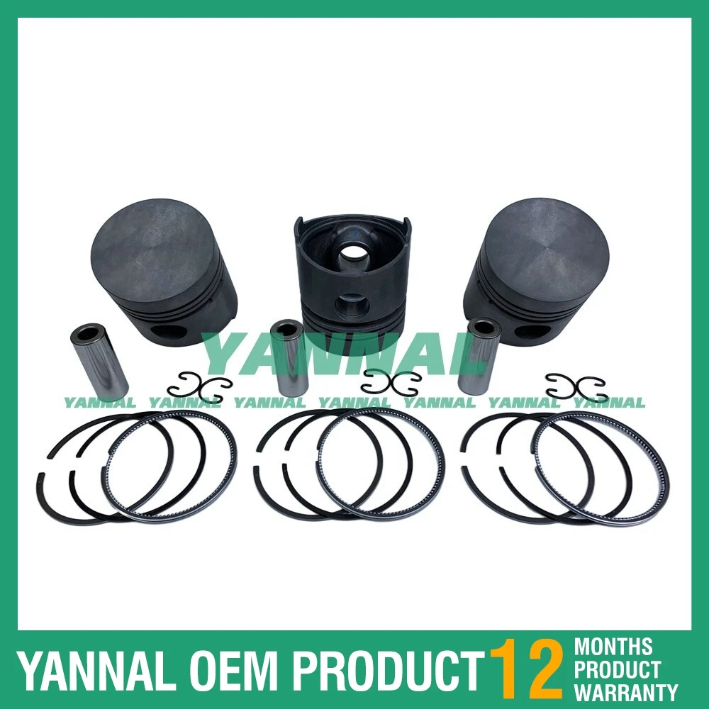 For Kubota D1102 Engine Piston With Rings 15221-21110 L2050DT L235DT L2350 L235F