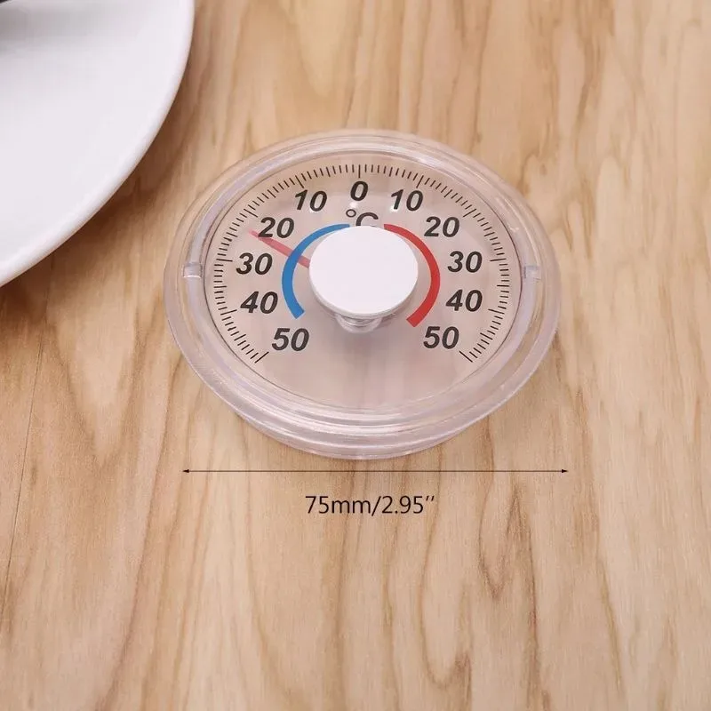 Outdoor Door & Window Thermometer – Round Plastic Pointer Type for Cold & Heat – Precision Temperature Gauge for Windows & Doo view 6