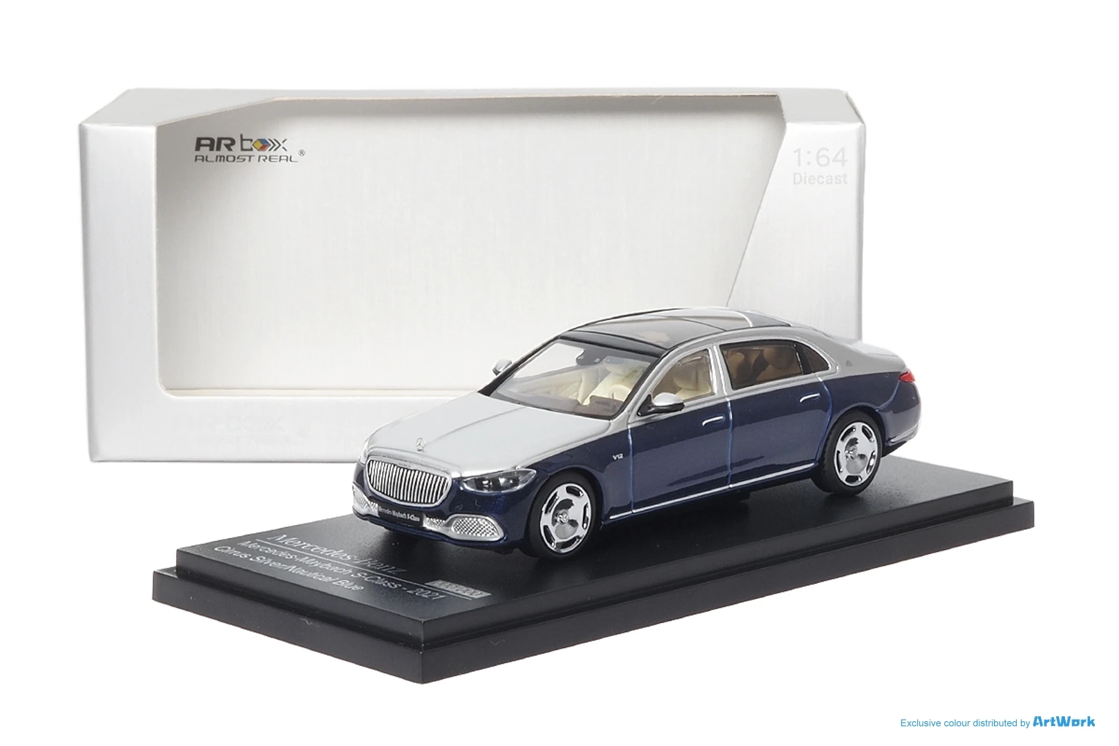 In Stock AR Box 1:64 Small Car S600 Maybach S680 Car Model