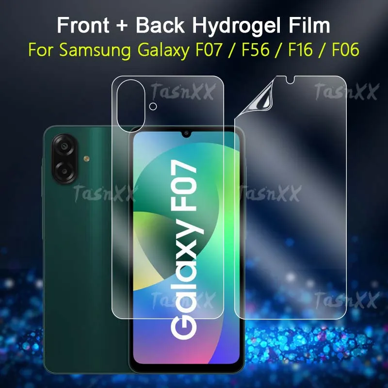 

Front / Back Screen Protector For Samsung F07 F07E F56 F16 Ultra Clear Slim Soft Repairable Hydrogel Film -Not Tempered Glass