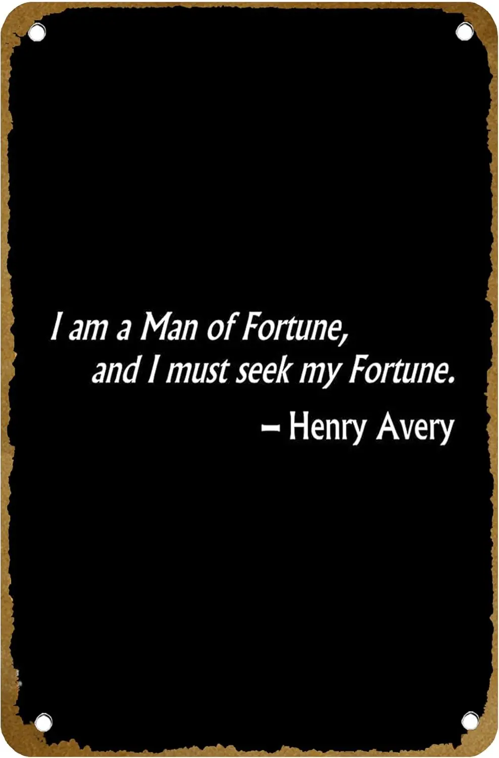 Man of Fortune - Henry Avery Poster Metal Tin sign Logo Family Club Bar Cafe Bedroom Art Wall Decoration Gift