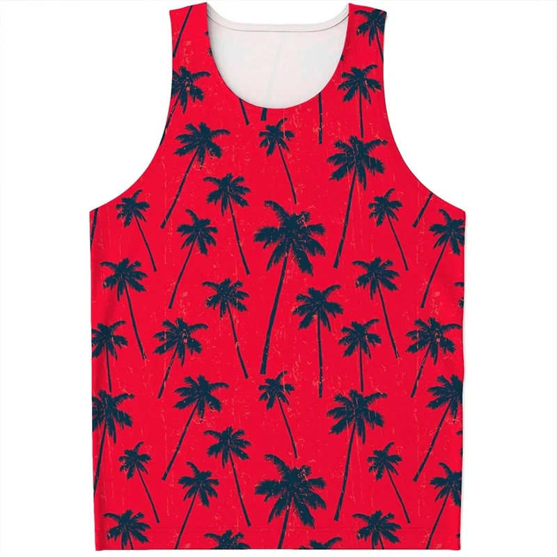 Fruit Graphic Tank Top For Men 3D Print Sleeveless Tshirt Watermelon Pattern Tops Paint Vest Hawaii Tank Tops Man Braces T-shirt