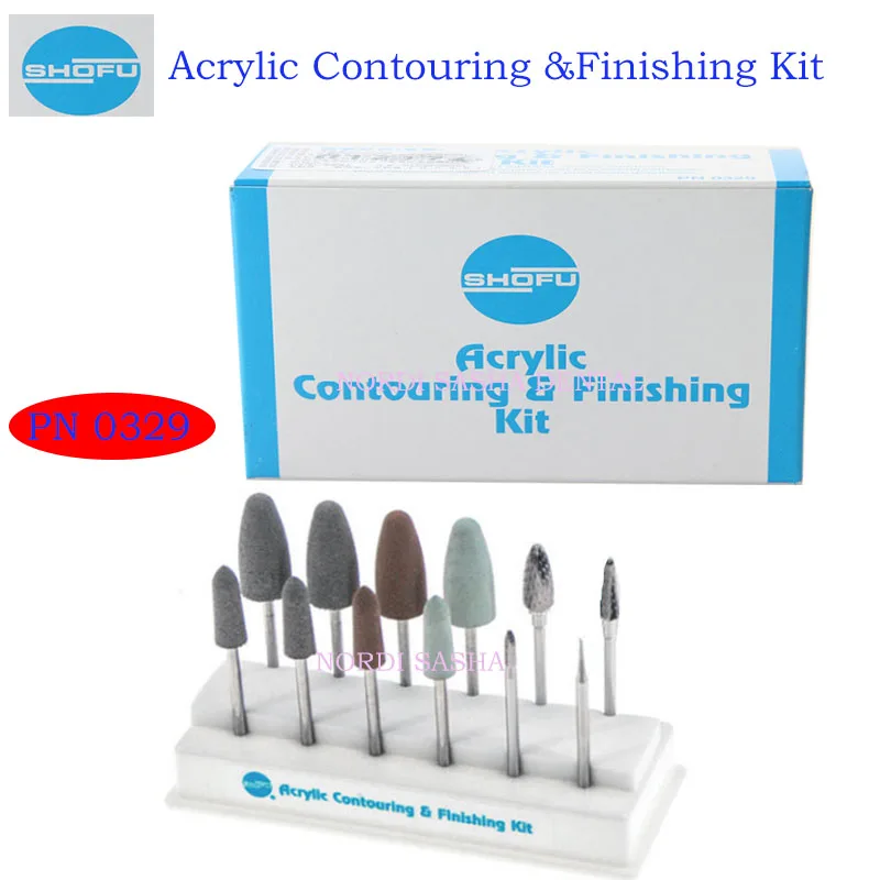 SHOFU Dental Composite Polishing Set Silicone Grinding Heads  Acrylic Contouring & Finishing Kit For Low-Speed Handpiece PN0329