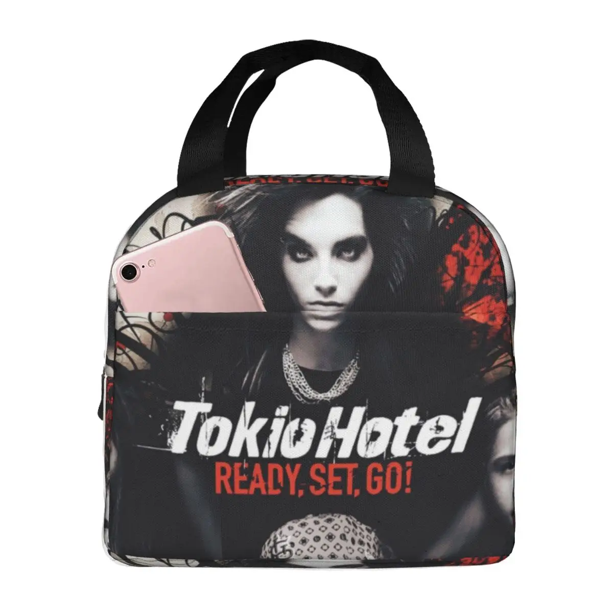 Tokio Hotels Heavy Metal Music Rock Insulated Lunch Bags for Camping Travel Portable Thermal Cooler Lunch Box