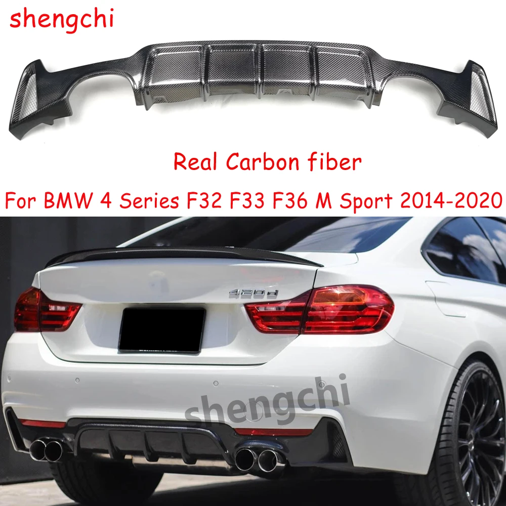 F32 F33 F36 MP Style Carbon Fiber Rear Bumper Diffuser For BMW 4 Series F32 F33 F36 M Sport 420i 428i 430i 435i 440i Diffuser