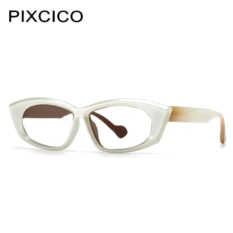 R56648 Women Fashion Gradient Color Frame Reading Glasses +100 +200 +300 Retro Irregularity Square Fat Edge Presbyopic Glasses image 4