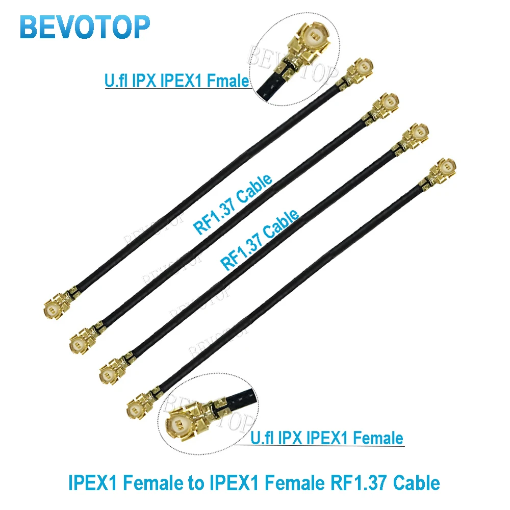 10PCS 1 Female to 1 Female WIFI Antenna Extension Cable RF Coaxial RF1.37 Pigtail for Router 3g 4g Modem