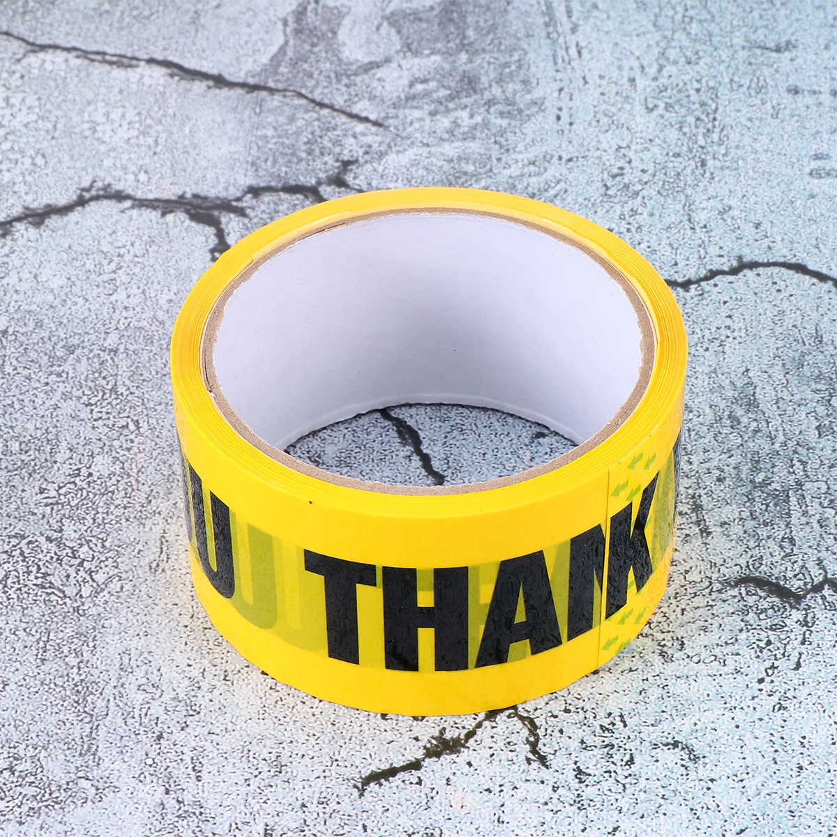 

1 Roll THANK YOU Safety Tape Safe Self Adhesive Sticker Warning Tape Masking Tape for Walls Floors (Yellow)