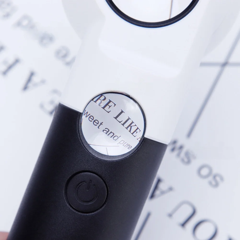 Handheld LED Magnifying Glass 16X 30X Dual Layer Optical Lens For Jewelry Coin Lighting Modes Magnifying Glass For Reading ﻿