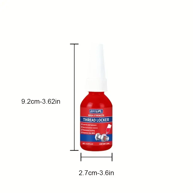 غراء لولبي، غراء لاهوائي، غراء سائل أحمر، قوة عالية، مضاد للاهتزاز، مضاد للصدأ، ثابت وغير قابل للسقوط، قفل الخيط se