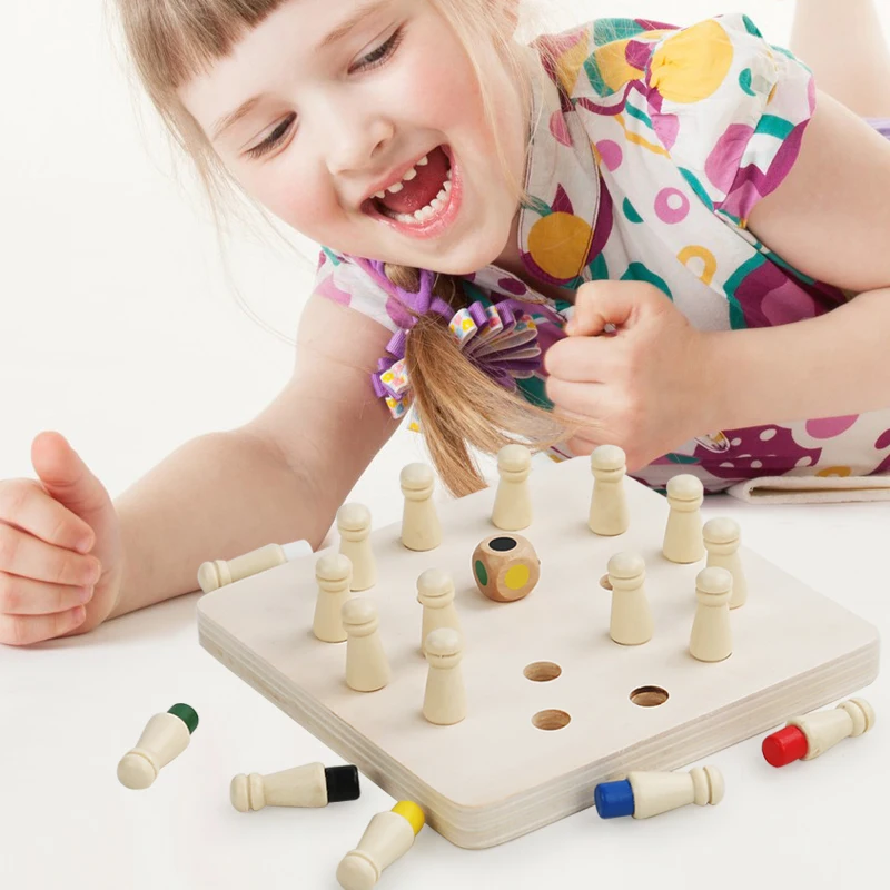 Memory Chess Toy: Match Colors to Build Brainpower Kids Play to Play Interactive Brain-Boosting Fun