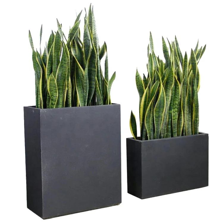 

Garden Decor Square Pots for Flowers Plants Rectangle Fiberglass Tall Planter Boxes