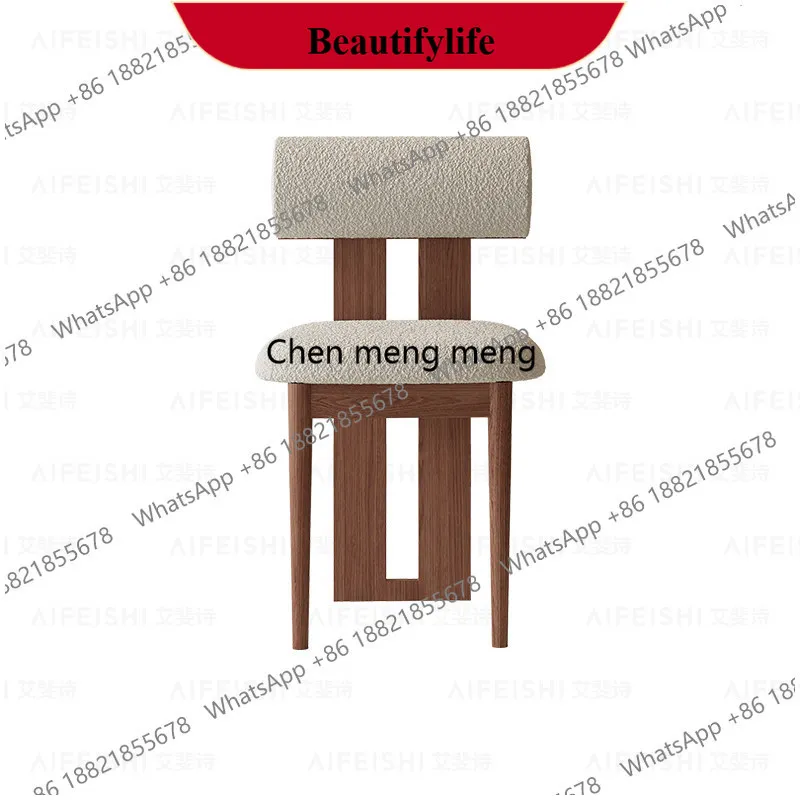 YL Nordic solid wood dining chair furniture new Chinese style antique restaurant hippo chair simple backrest stool
