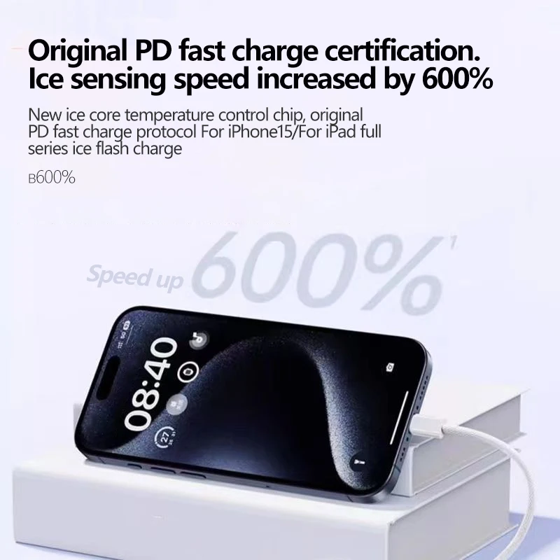 PD 35W USB C Phone Charger For Apple iPhone 15 Pro Max Fast Charging Type C Cable For iPhone 15 Plus Xiaomi Samsung Accessories - náhled 2