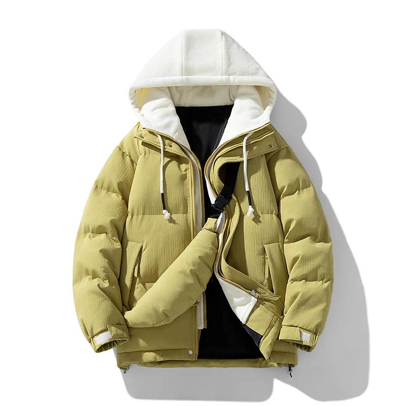 سترات كاجوال سميكة مقنعين مبطنة بالقطن معطف الخبز في الهواء الطلق الرجال الخريف الشتاء التنزه سترات تسلق الجبال دعوى الرجال #5