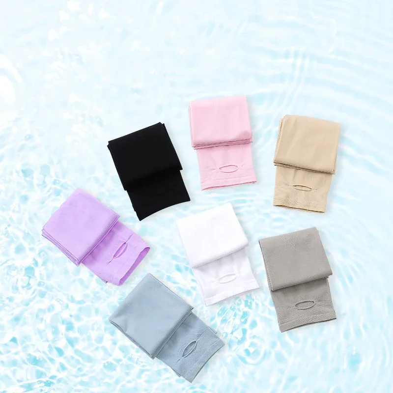 1 زوج الحرير الجليد الشمس حماية الذراع يغطي للجنسين الكوع غطاء في الهواء الطلق الدراجات تشغيل الصيد القيادة كول المضادة للأشعة فوق البنفسجية أكمام أذرع تبريد #6