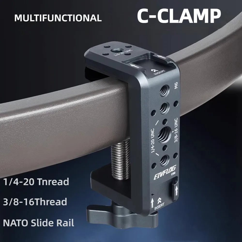 C Clamp Desk Camera Mount, Aluminum C-clamp with 1/4