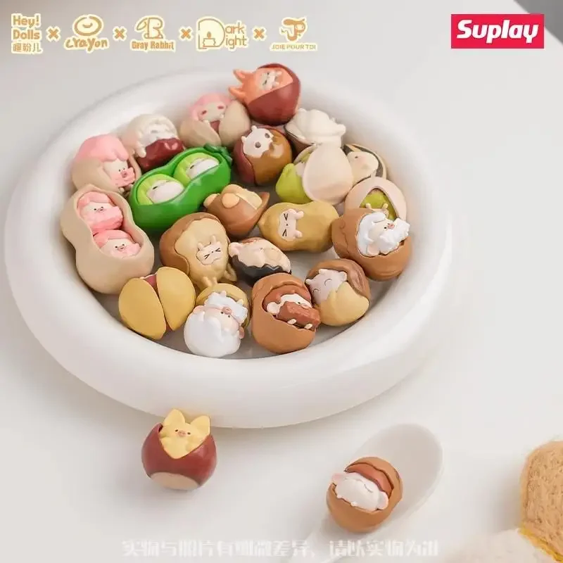 Suplay Hey Dolls Happy Dry Fruit Shop Blind Bag Toys Mystery Box Mini Bean Kawaii Anime Figure Desktop Model Gift Collection