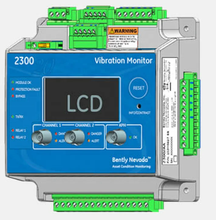 Bently Nevada Continuous monitoring and protection 2300 Series Vibration Monitor  2300/20-00 with Two-channel device