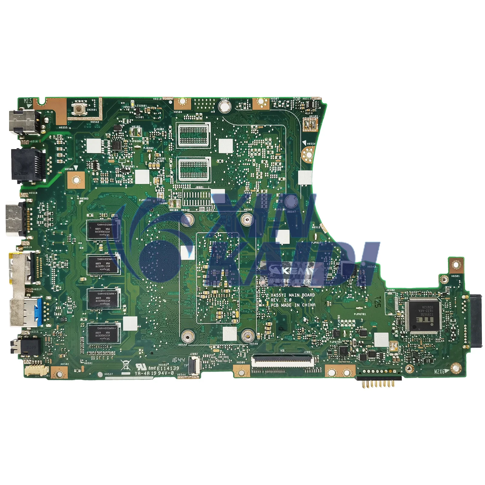 Notebook Mainboard For ASUS X455YI X455Y R455Y R454Y X455YA F455Y A455Y Laptop Motherboard E1 E2 A4 A6 A8 CPU 2G 4G RAM