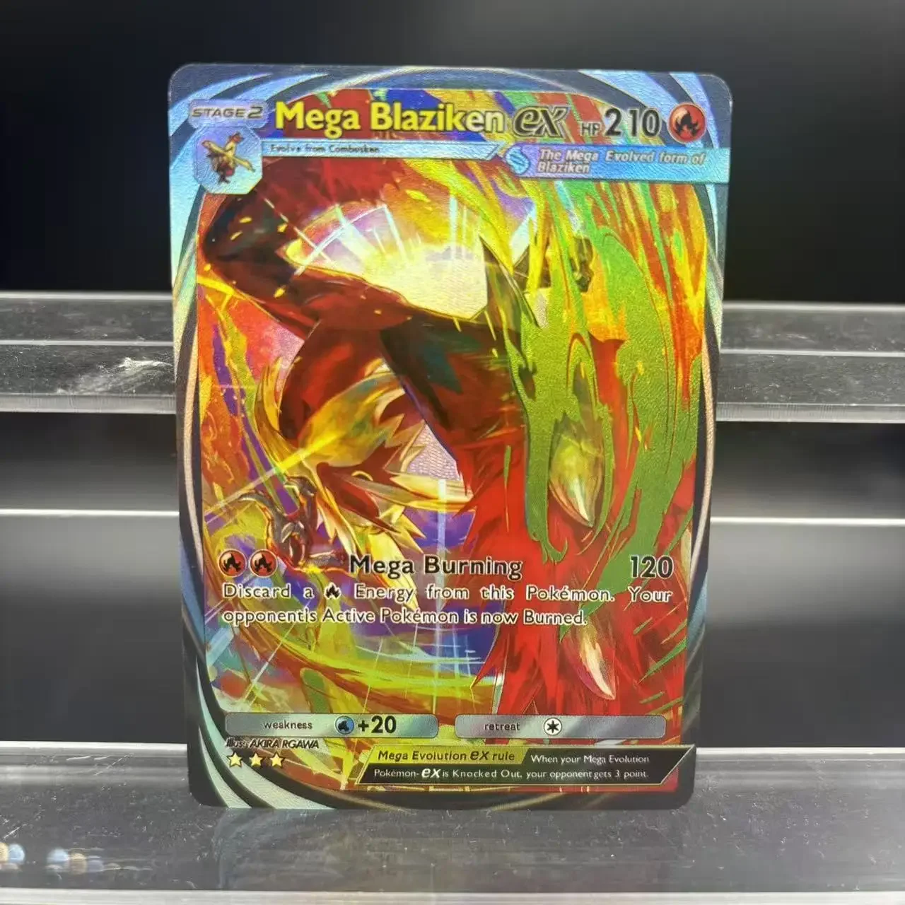 TCG DIY POCKET Collection Cards MEGA Gyarados Blaziken Altaria ex Self Made Single Card Classic Game Anime Card Gift Toy