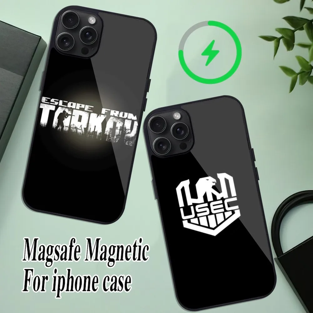 Game Escape From Tarkov Phone Case For iPhone 11 Mini 12 13 Max 14 Plus 15 Pro Magesafe Magnetic Shell