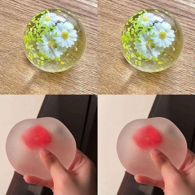 Erdbeer-Mochi-Quetschspielzeug zur Stresslinderung und Wutabbau, Langsam Zurückfederndes Anti-Stress-Spielzeug, Geschenk für Freunde