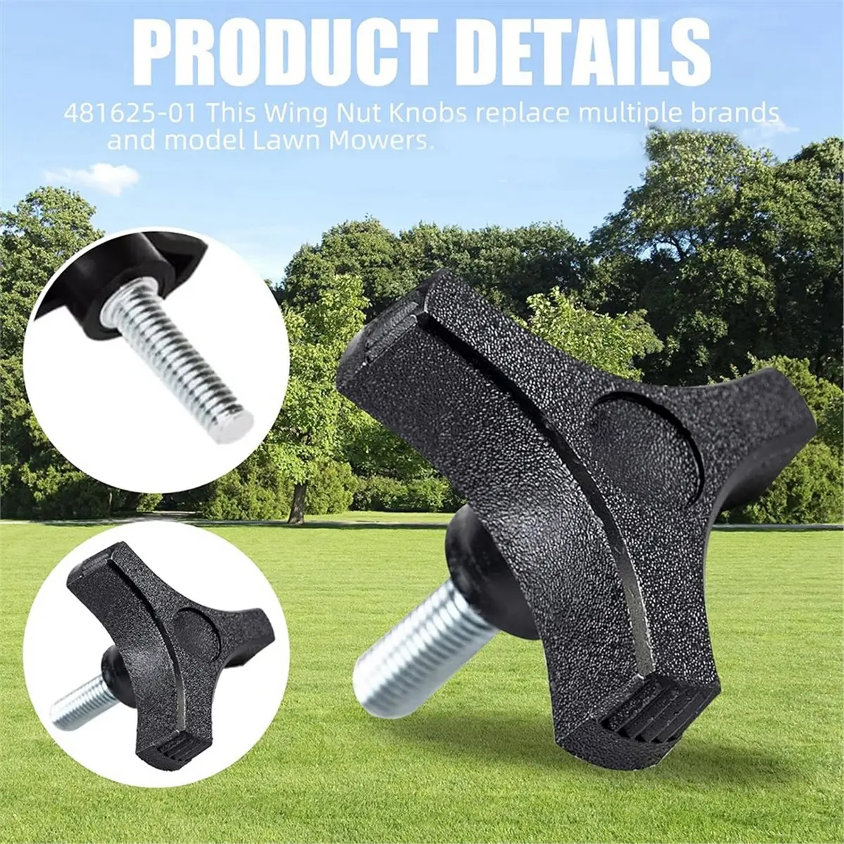STOCK-481625-01 Mower Deck Wing Nut Knob for Scag Grass Catcher Cheetah and Turf STCII-48V-22FS STT-28CAT-SS STT52-22CH