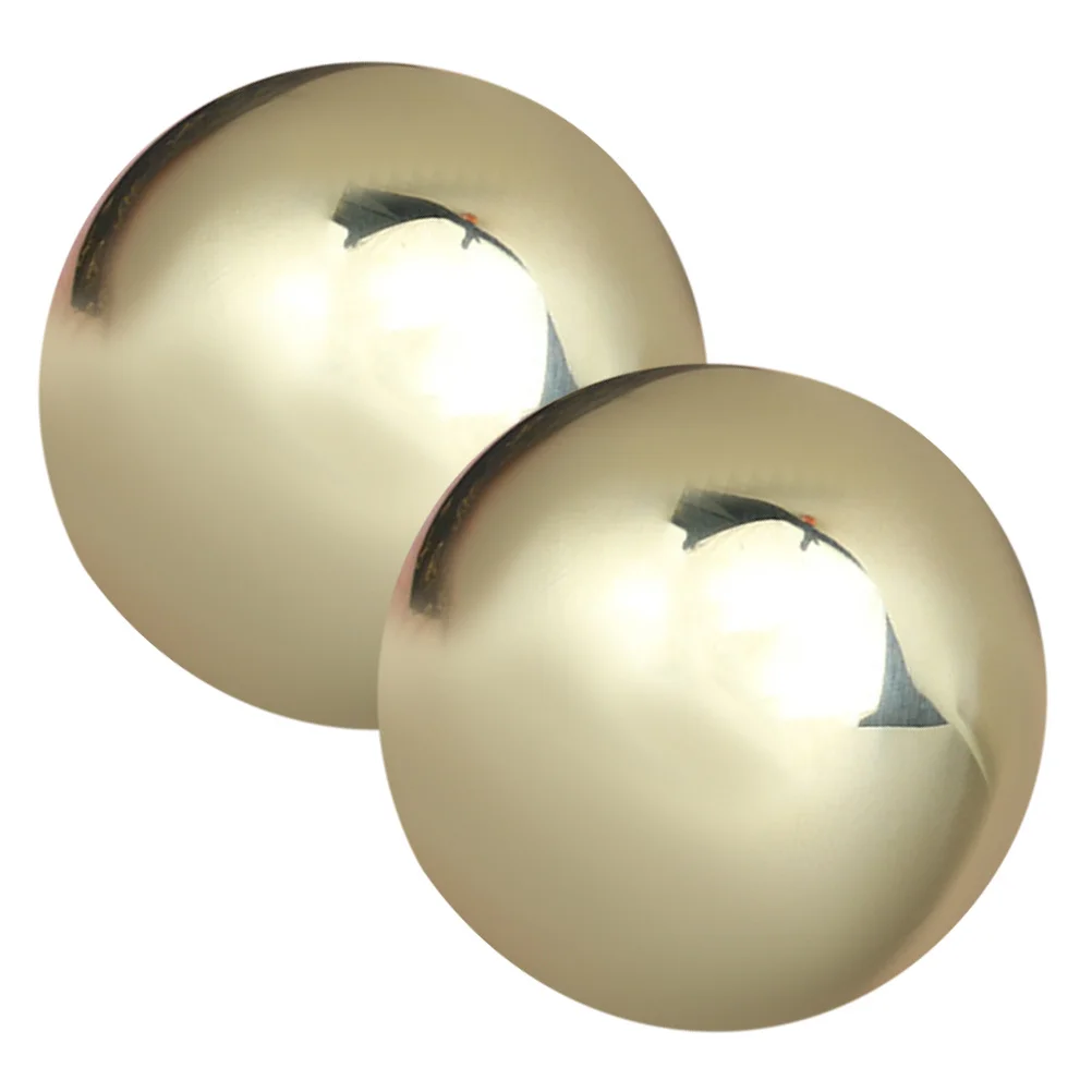 

1 Pair Brass Hand Massage Balls Portable Smooth Palm Therapy Tool For Muscle Relaxation Stress Relief Portable Massage Ball